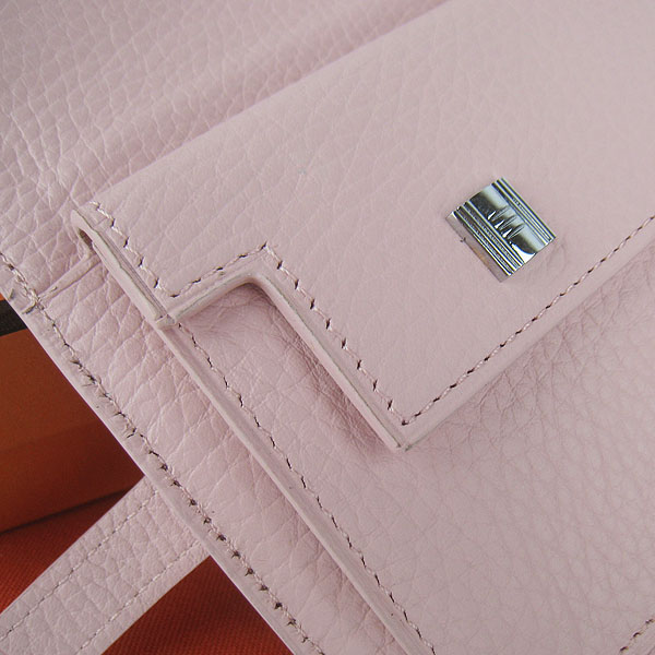 High Quality Hermes Kelly Long Clutch Bag Pink H009 Replica